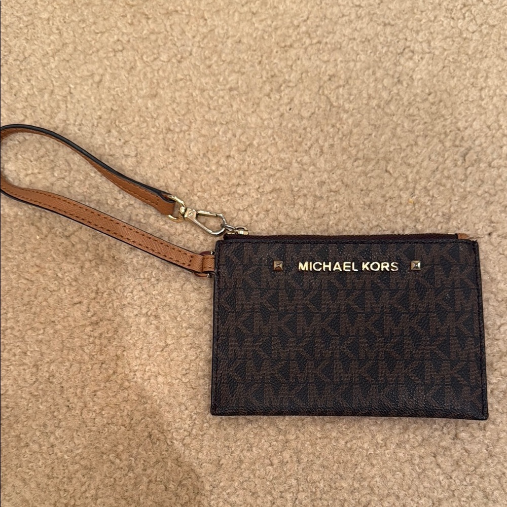 Michael Kors Signature Brown Wristlet